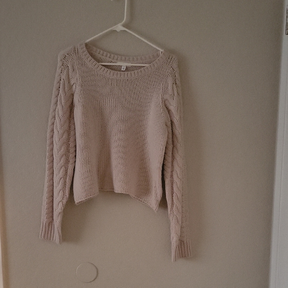 BP Cable Knit Sweater - Light Beige